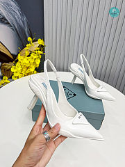 Prada Pointed Heels Shoes In White 8.5cm - 6
