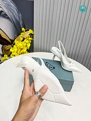 Prada Pointed Heels Shoes In White 8.5cm - 4