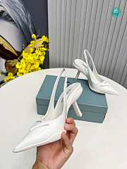 Prada Pointed Heels Shoes In White 8.5cm - 5