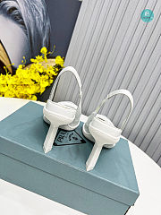 Prada Pointed Heels Shoes In White 8.5cm - 3