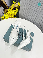 Prada Pointed Heels Shoes In White 8.5cm - 2