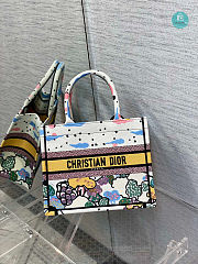 Dior Book Tote Latte Dior Ciel de Reeve Embroidery 26.5x8x22cm - 1