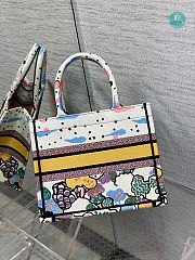Dior Book Tote Latte Dior Ciel de Reeve Embroidery 26.5x8x22cm - 3