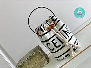 Celine Teen Drawstring In Textile With All-Over And Calfskin 15 X 19 X 15 cm - 1