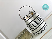 Celine Teen Drawstring In Textile With All-Over And Calfskin 15 X 19 X 15 cm - 6