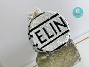 Celine Teen Drawstring In Textile With All-Over And Calfskin 15 X 19 X 15 cm - 3