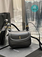 YSL Charlie Medium Shoulder Bag In Black Smooth 23x17x4 cm - 2