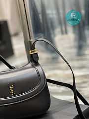 YSL Charlie Medium Shoulder Bag In Black Smooth 23x17x4 cm - 3