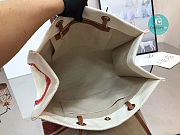 Celine Cabas Calfskin Logo Totes In Red 43x35x15 cm - 6