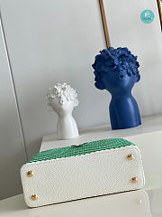 Louis Vuitton Capucines  In White Green 31.5 x 20 x 11cm - 3