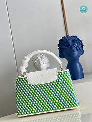 Louis Vuitton Capucines  In White Green 31.5 x 20 x 11cm - 5