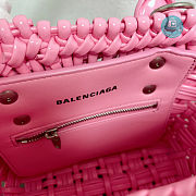 Colestore Balenciaga Bistro XXS Basket With Strap in Pink Varnished 16x15x9cm - 3
