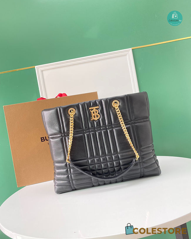 Burberry Quilted Leather medium Lola Shopper Bag In Black  36 x 10 x 30 cm - 1