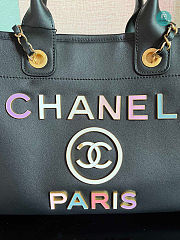 Chanel Tote Gold-Tone Metal Black 22x39x12Cm - 5
