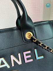 Chanel Tote Gold-Tone Metal Black 22x39x12Cm - 2