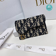 Dior Oblique Saddle Card Holder 13x8.5x2.5 cm - 1