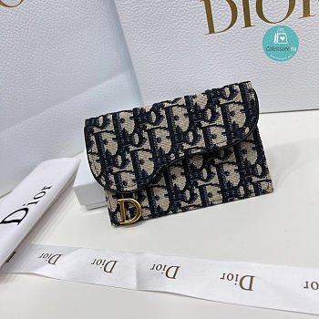 Dior Oblique Saddle Card Holder 13x8.5x2.5 cm