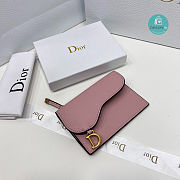 Dior Saddle Lotus Wallet Blush Grained Calfskin 13x8.5x2.5 cm - 5