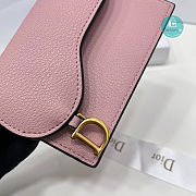 Dior Saddle Lotus Wallet Blush Grained Calfskin 13x8.5x2.5 cm - 4