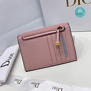 Dior Saddle Lotus Wallet Blush Grained Calfskin 13x8.5x2.5 cm - 3