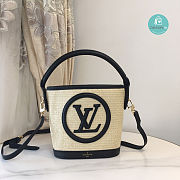 Louis Vuitton Petit Bucket Bag Raffia In Black 24 x 19 x 18.5 cm - 2