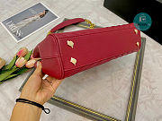 YSL Red Quilted Grained Leather Monogram Chain 32x25x10cm - 6