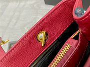 YSL Red Quilted Grained Leather Monogram Chain 32x25x10cm - 3