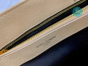 YSL Beige Quilted Grained Leather Monogram Chain 32x25x10cm - 6