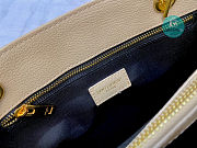 YSL Beige Quilted Grained Leather Monogram Chain 32x25x10cm - 5