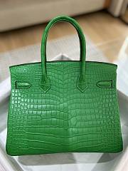 Hermes Birkin Matte Crocodile In Green 30cm  - 4