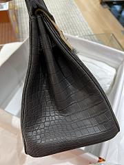 Hermes Birkin Matte Crocodile In Black 30cm - 5