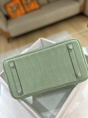 Hermes Birkin Matte Crocodile In Seafoam 30cm - 3