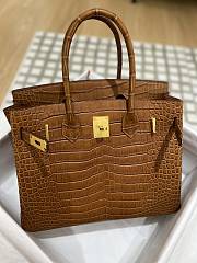 Hermes Birkin Matte Crocodile In Brown 30cm - 1