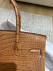 Hermes Birkin Matte Crocodile In Brown 30cm - 5
