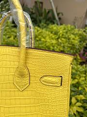 Hermes Birkin Matte Crocodile In Yellow 30cm - 5