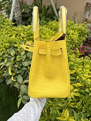 Hermes Birkin Matte Crocodile In Yellow 30cm - 4