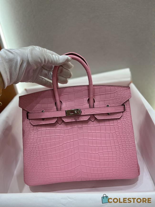 Hermes Birkin Matte Crocodile In Pink 30cm - 1