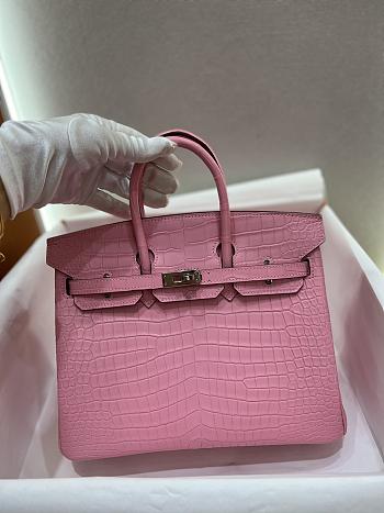 Hermes Birkin Matte Crocodile In Pink 30cm