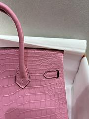 Hermes Birkin Matte Crocodile In Pink 30cm - 6