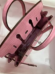 Hermes Birkin Matte Crocodile In Pink 30cm - 4
