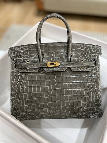 Hermes Birkin Shinny Crocodile Leather 25cm
