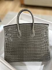 Hermes Birkin Shinny Crocodile Leather 25cm - 5