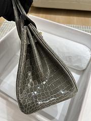 Hermes Birkin Shinny Crocodile Leather 25cm - 4