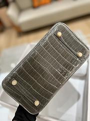 Hermes Birkin Shinny Crocodile Leather 25cm - 3