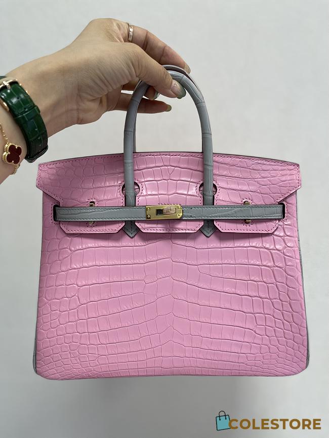 Hermes Birkin Crocodile Leather In Pink 25cm - 1