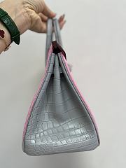 Hermes Birkin Crocodile Leather In Pink 25cm - 2