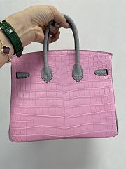 Hermes Birkin Crocodile Leather In Pink 25cm - 4