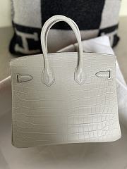 Hermes Birkin Crocodile Leather In Grey 25cm - 5