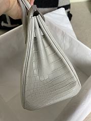 Hermes Birkin Crocodile Leather In Grey 25cm - 4