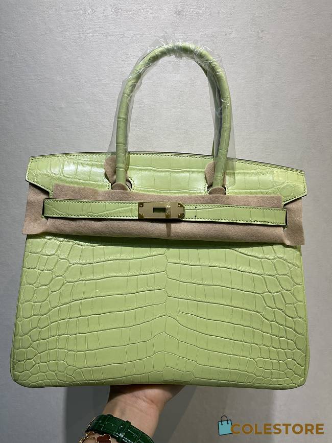 Hermes Birkin Crocodile Leather In Green 25cm - 1
